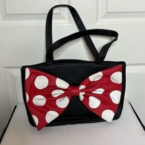 Disney Black and Red Polka Dot Bow Shoulder Bag Minnie Mouse